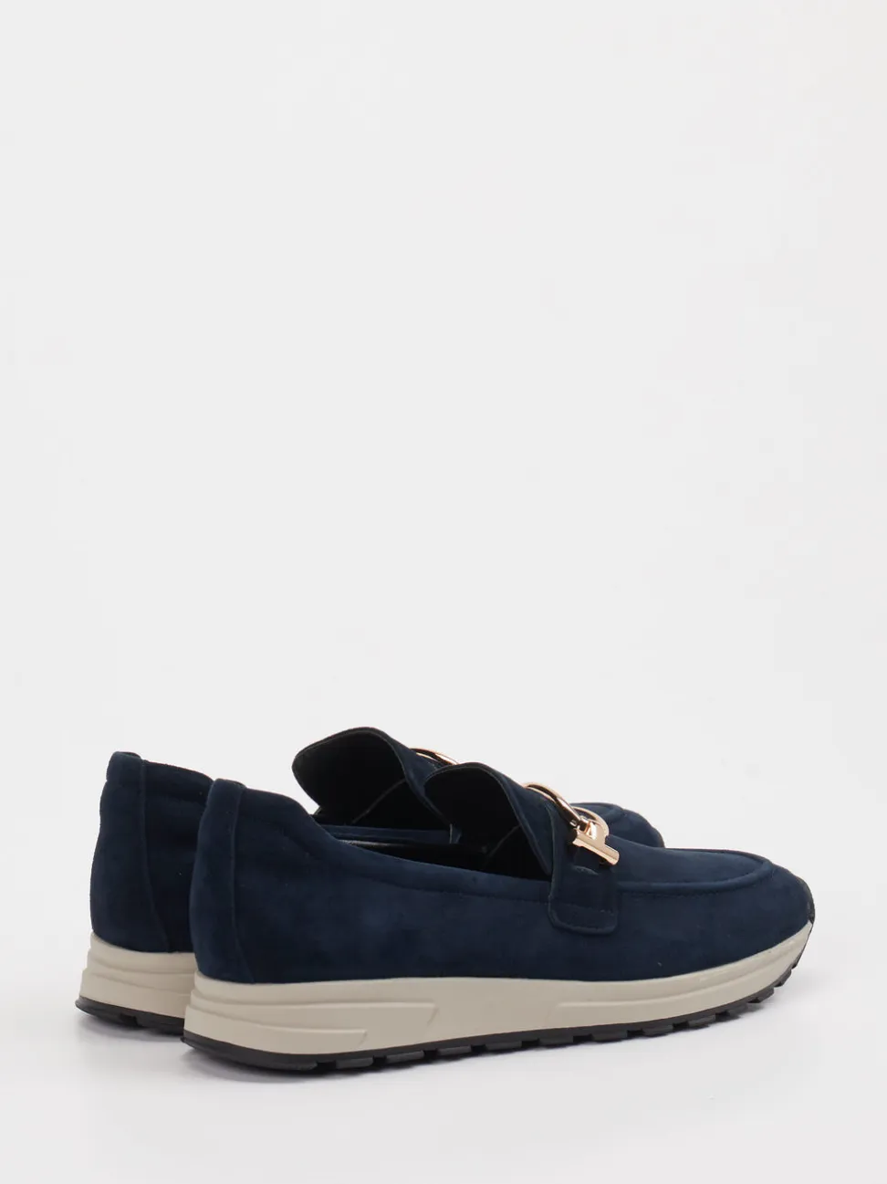 Rapid Soul – Slipper aus Veloursleder Dunkelblau