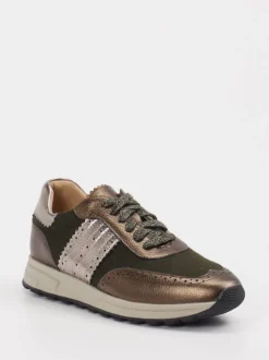 Rapid Soul – Sneaker aus Leder und Textil oliv