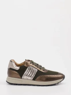 Rapid Soul – Sneaker aus Leder und Textil oliv