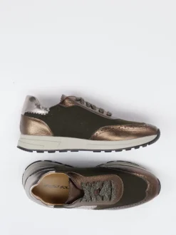 Rapid Soul – Sneaker aus Leder und Textil oliv