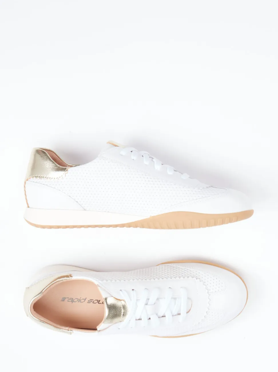 Rapid Soul – Sneaker aus Lammleder und Mesh in Weiß