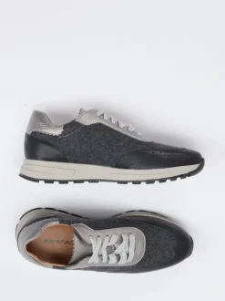 Rapid Soul – Sneaker aus Velours und Textil grau
