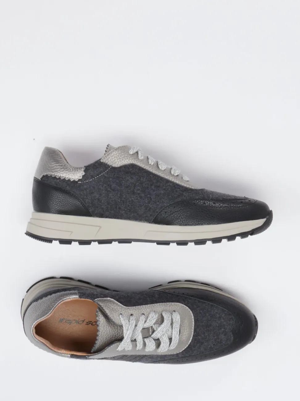 Rapid Soul – Sneaker aus Velours und Textil grau