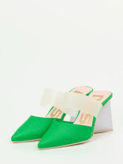 RAS – Mules aus Kalbleder mit transparentem Riemen