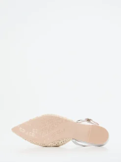 RAS – Slingback-Ballerinas aus Bastgeflecht Beige