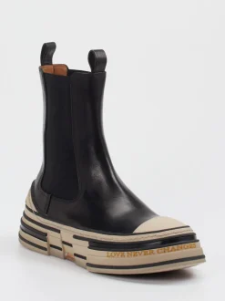 Rebecca White – Chelsea Boots aus Kalbleder Schwarz