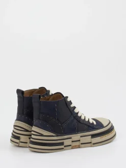 Rebecca White – High-Top Sneaker aus Veloursleder blau