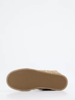 Rebecca White – High-Top Sneaker aus Flechtleder Gold
