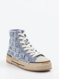 Rebecca White – High-Top Sneaker aus Denim mit Glitzer