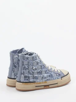 Rebecca White – High-Top Sneaker aus Denim mit Glitzer