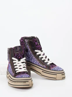 Rebecca White – High-Top Sneaker aus Metallic mit Glitzer