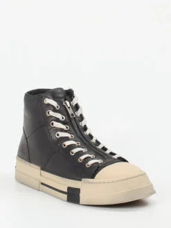 Rebecca White – High-Top Sneaker aus Lammleder schwarz
