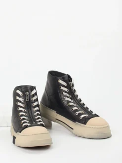 Rebecca White – High-Top Sneaker aus Lammleder schwarz