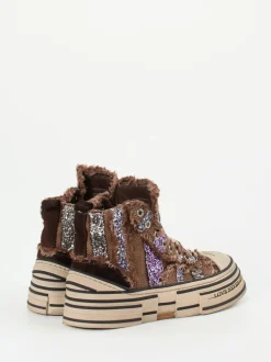 Rebecca White – High-Top Sneaker aus Textil mit Glitzer