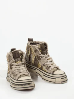 Rebecca White – High-Top Sneaker aus Textil mit Pailletten