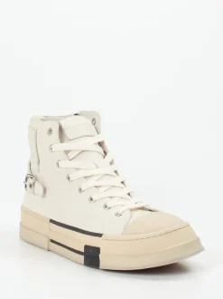Rebecca White – High-Top Sneaker aus Lammleder cremeweiß