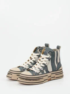 Rebecca White – High-Top-Sneaker aus Leder blau
