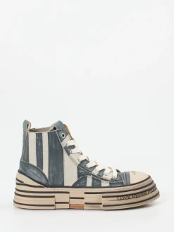 Rebecca White – High-Top-Sneaker aus Leder blau