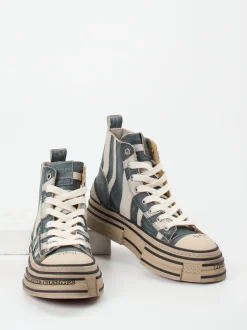 Rebecca White – High-Top-Sneaker aus Leder blau