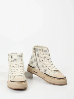 Rebecca White – High-Top-Sneaker aus Textil mit Glitzer