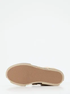Rebecca White – High-Top-Sneaker aus Textil in Beige