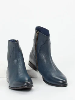 Rebecca White – Stiefeletten aus Lammleder Dunkelblau
