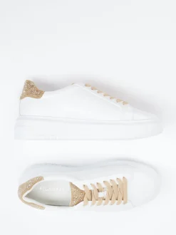 Regarde Le Ciel – Plateau-Sneaker aus Lammleder Weiß