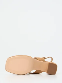 Regarde Le Ciel – Sandalen aus Nubukleder cognacbraun