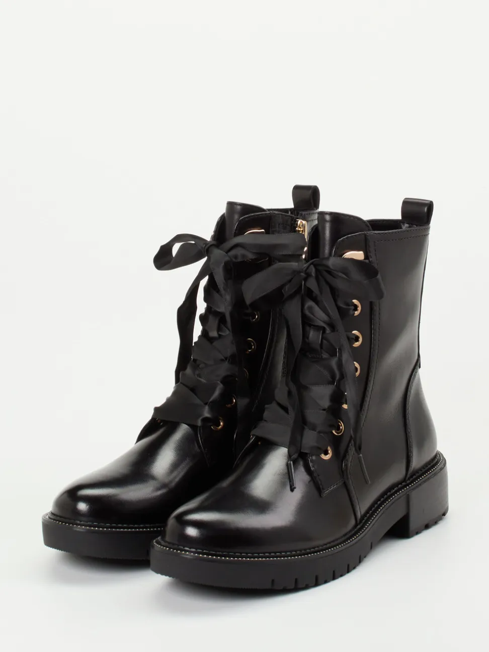 Regarde Le Ciel – Schnürboots aus Kalbleder Schwarz