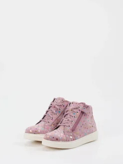 Richter – High-Top Sneaker aus Veloursleder altrosa