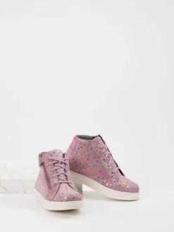 Richter – High-Top Sneaker aus Veloursleder altrosa