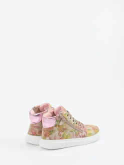 Richter – High-Top-Sneaker aus geprägtem Leder Rosé