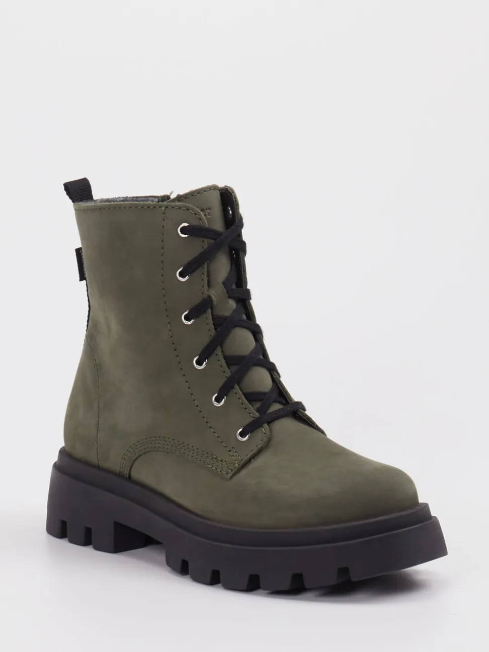 Richter – Schnürboots aus Nubukleder Olivgrün