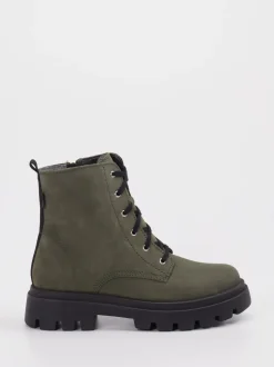 Richter – Schnürboots aus Nubukleder Olivgrün