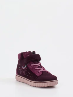Ricosta – High-Top Sneaker aus Veloursleder brombeer