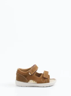Ricosta – Klettsandalen aus Nubukleder cognacbraun