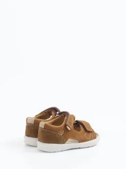Ricosta – Klettsandalen aus Nubukleder cognacbraun