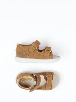 Ricosta – Klettsandalen aus Nubukleder cognacbraun