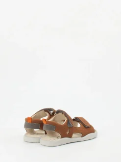 Ricosta – Klettsandalen aus Nubukleder rostbraun