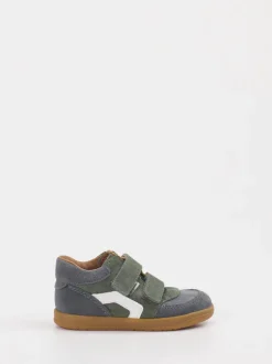Ricosta – Klett-Sneaker aus Veloursleder grün