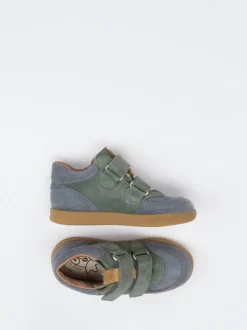 Ricosta – Klett-Sneaker aus Veloursleder grün