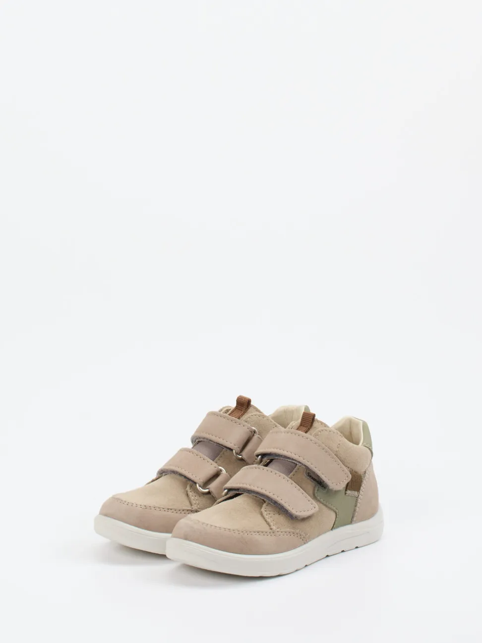 Ricosta – Klett-Sneaker aus Veloursleder taupe