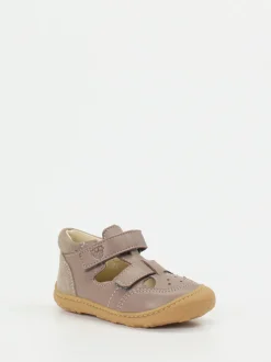 Ricosta – Lauflernsandalen aus Nubukleder taupe