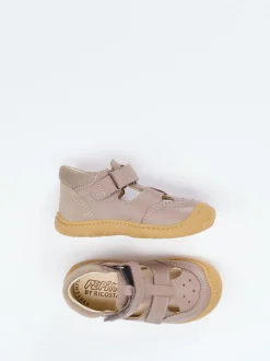 Ricosta – Lauflernsandalen aus Nubukleder taupe