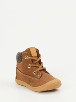 Ricosta – Lauflernstiefel aus Nubukleder cognacbraun
