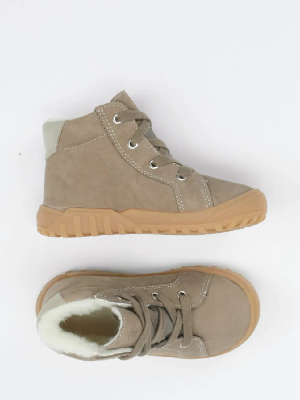 Ricosta – Lauflernstiefel aus Nubukleder sandbeige