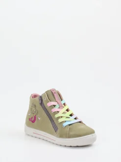 Ricosta – Mid-Top-Sneaker aus Veloursleder Olivgrün