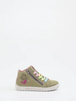 Ricosta – Mid-Top-Sneaker aus Veloursleder Olivgrün