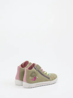 Ricosta – Mid-Top-Sneaker aus Veloursleder Olivgrün