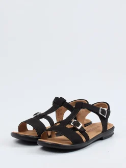 Ricosta – Riemchensandalen aus Nubukleder schwarz